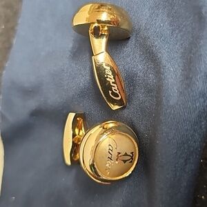 CARTIER GOLD FINISHED CUFFLINKS BFPM-03-049